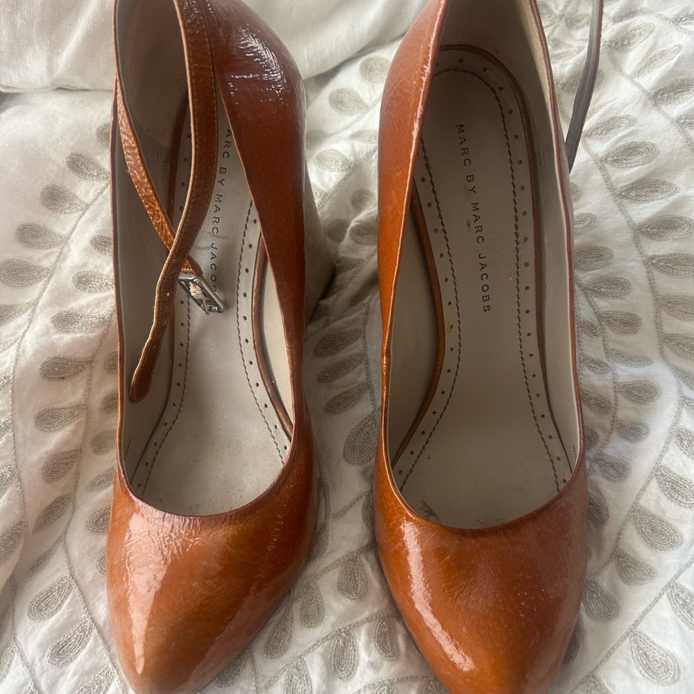 Marc by Marc Jacobs Glossy Orange Heels
